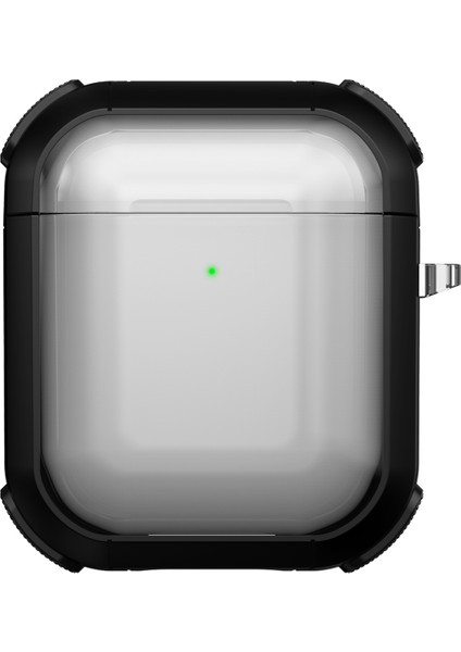 Apple Airpods için 2016 2019 Airpods Kablosuz 2019 Pc+Tpu Şeffaf Kulaklık Kılıfı (Yurt Dışından)