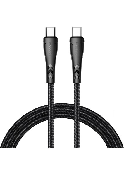 iPhone 15 Serisi Için Naylon Örgülü 1.2m Usb-C-Usb-C Samsung Huawei Xiaomi Için Hızlı Şarj Kablosu (Yurt Dışından)