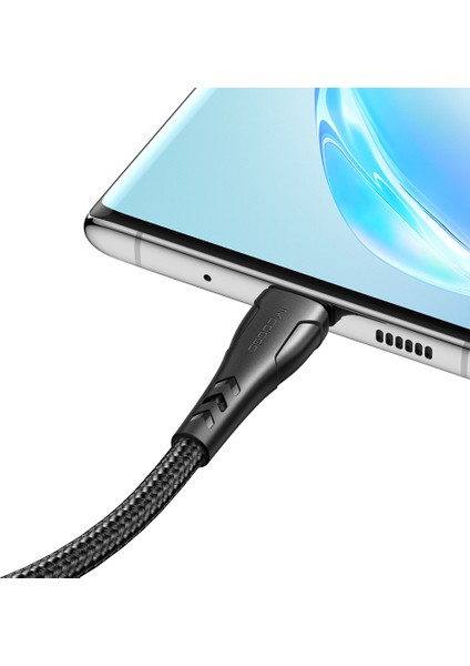 iPhone 15 Serisi Için Naylon Örgülü 1.2m Usb-C-Usb-C Samsung Huawei Xiaomi Için Hızlı Şarj Kablosu (Yurt Dışından)