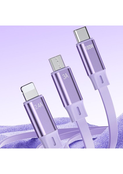 Star Serisi 1,2m 3'ü 1 Arada Geri Çekilebilir 100W Hızlı Şarj Kablosu Tarih Kablosu-Mavi (Yurt Dışından) fiyatları