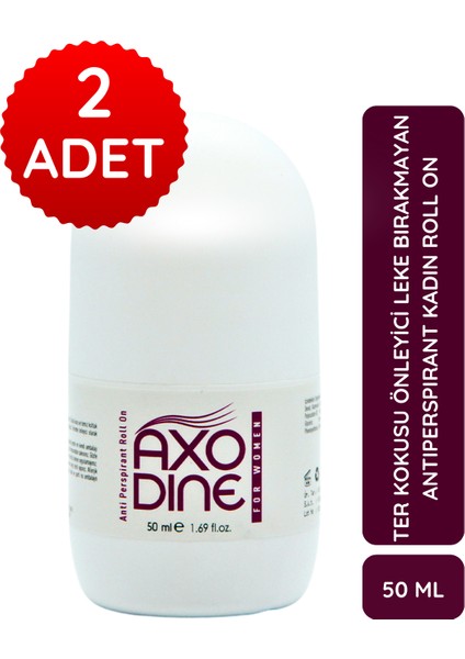 Antiperspirant Kadınlar İçin Ter Kokusu Önleyici Leke Bırakmayan 50 ml x 2 Adet