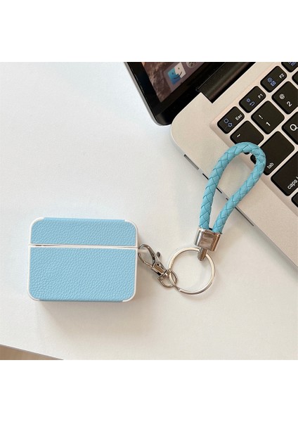Apple Airpods Pro için Litchi Doku Pu+Tpu Kayışlı Koruyucu Kulaklık Kılıfı (Yurt Dışından) fiyatları