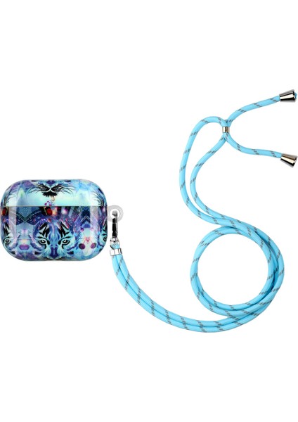 Apple Airpods için Pro Desen Baskı Imd Tpu Kutusu Anti Damla Kabuk Koruyucu İle Kordon Kurt Kulaklık Kılıfı (Yurt Dışından)