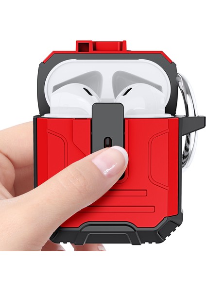 Apple Airpods için 2016 2019 Airpods Kablosuz 2019 Pc+Sılıkon Tek Tuşla Kolay Açılır Kulaklık Kılıfı (Yurt Dışından) fiyatları