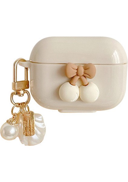 Airpods 3 için Kiraz Dekor Tpu Kolye İle Koruyucu Kulaklık Kılıfı (Yurt Dışından)
