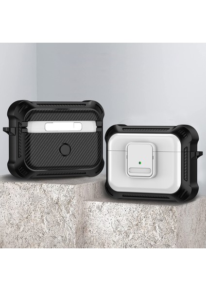 Apple Airpods Pro için Şık Koruyucu Tpu+Pc Basma Düğmeli Damlamaya Dayanıklı Kulaklık Kılıfı (Yurt Dışından) fiyatları