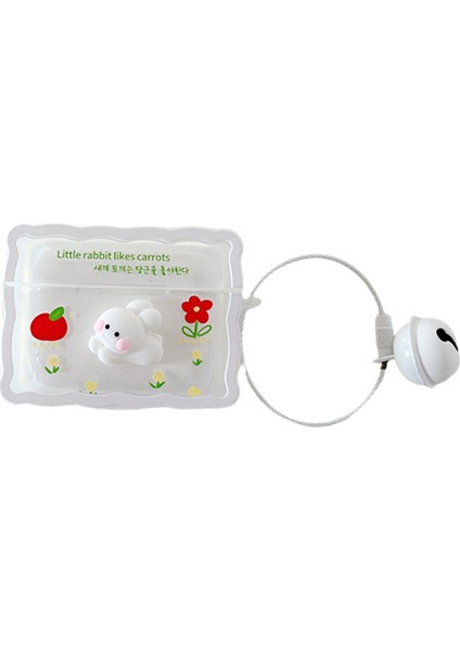 Apple Airpods için Pro Tavşan Tam Koruyucu Yumuşak Tpu Damla Geçirmez Çan Kolye İle Kulaklık Kılıfı (Yurt Dışından)