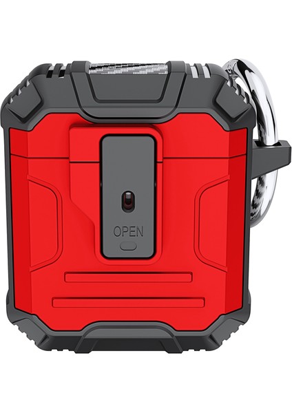 Apple Airpods için 2016 2019 Airpods Kablosuz 2019 Pc+Sılıkon Tek Tuşla Kolay Açılır Kulaklık Kılıfı (Yurt Dışından)