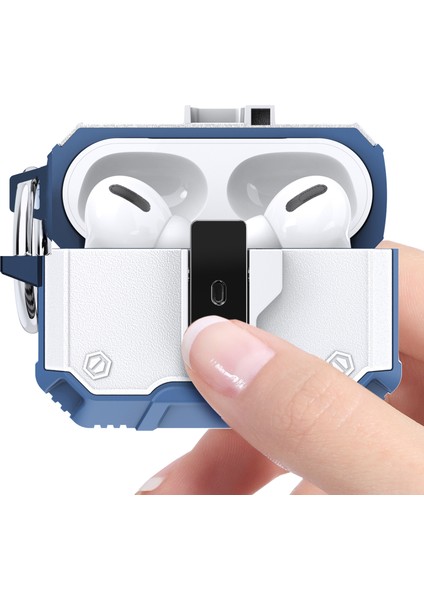 Airpods Pro için 2 Düğme Kilidi Tpu + Pc Kasa tooth Şarj Metal Tokalı Kulaklık Kılıfı (Yurt Dışından) fiyatları