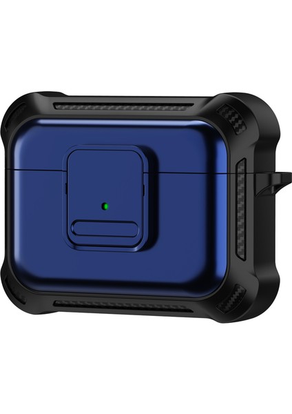 Apple Airpods Pro için Şık Koruyucu Tpu+Pc Basma Düğmesi İle Damlamaya Dayanıklı Kulaklık Kılıfı (Yurt Dışından)