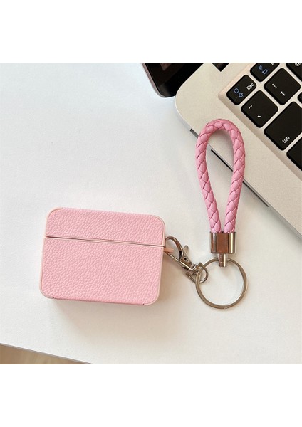 Apple Airpods Pro için Litchi Doku Pu+Tpu Kayışlı Koruyucu Kulaklık Kılıfı (Yurt Dışından) fiyatları