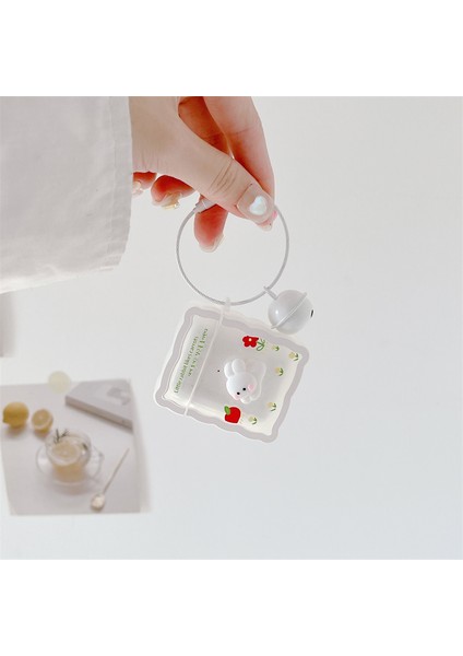 Apple Airpods için Şarj Lı 2016 2019 Kablosuz Şarj Lı Airpods 2019 Yumuşak Tpu Tavşan Tamı Zil Kolyeli Düşmeye Dayanıklı Koruyucu Kulaklık Kılıfı (Yurt Dışından) fiyatları