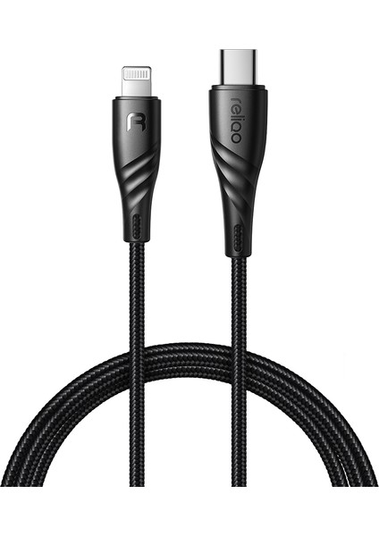Relıqo 1.2m Type-C-Mfi Sertifikalı Lightning 8pin Veri Kablosu Güç Dağıtımı Pd Hızlı Şarj Kablosu (Yurt Dışından)