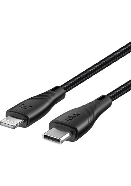 Relıqo 1.2m Type-C-Mfi Sertifikalı Lightning 8pin Veri Kablosu Güç Dağıtımı Pd Hızlı Şarj Kablosu (Yurt Dışından)