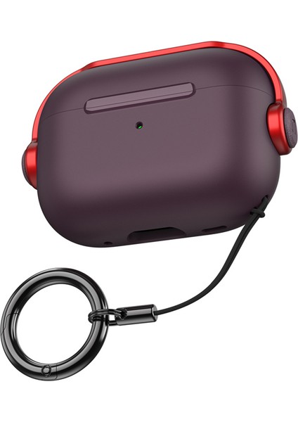 Apple Airpods Pro 2 için Anti Damla Kutusu Tarzı Çift Renkli Pc + Tpu Halka Kayışı Ile Kulaklık Kılıfı (Yurt Dışından)