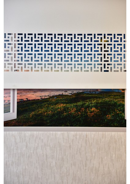 Ekru Lazer Kesim Modern Stor Güneşlik Perde fiyatları