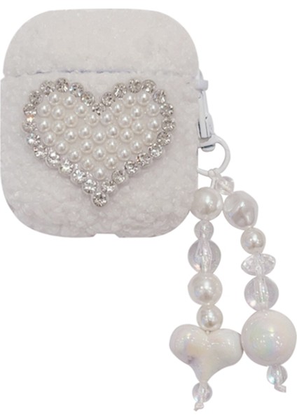 Apple Airpods için Ile 2016 2019 Kablosuz İle Airpods için Kolyeli 2019 Tpu Kürk Kabarık Kulaklık Kılıfı (Yurt Dışından)