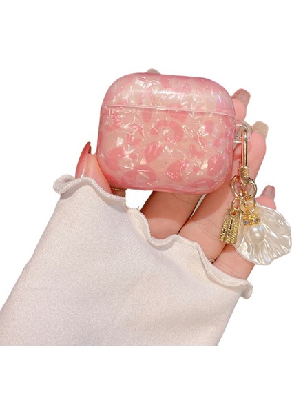 Apple Airpods için 3 Kabuk Tahıl Tpu tooth Şarj Kol Koruyucu İle Kabuk Kolye Kulaklık Kılıfı (Yurt Dışından)