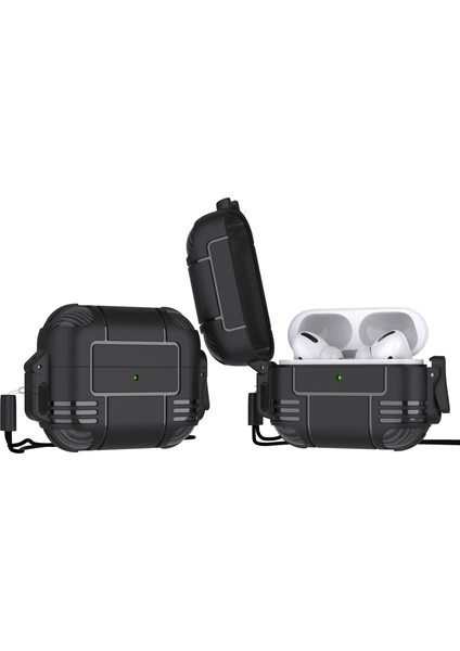 Airpods Pro için Şık tooth Tpu Anti Damla Koruyucu Kabuk İle Kordon Kulaklık Kılıfı (Yurt Dışından)