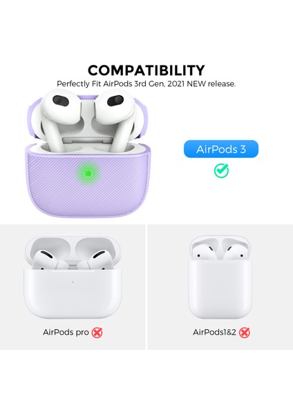 Apple Airpods için 3 Şerit Tam tooth Damla Geçirmez Bölünebilir Yumuşak Silikon Koruyucu Kulaklık Kılıfı (Yurt Dışından) fiyatları
