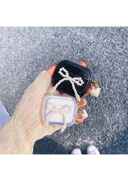 Apple Airpods için Pro Şık Armut Ilmek Yumuşak Tpu Anti Düşme Koruyucu İle Kare Armut Kolye Şeffaf Kulaklık Kılıfı (Yurt Dışından) fiyatları