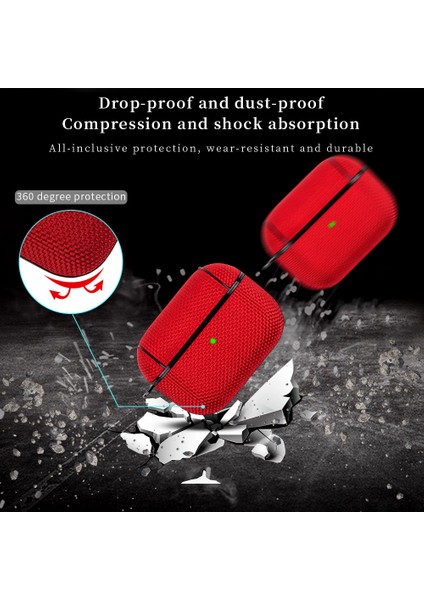 Katı Renk Naylon Su Geçirmez tooth Koruyucu Airpods Pro Ordu Kulaklık Kılıfı (Yurt Dışından) fiyatları