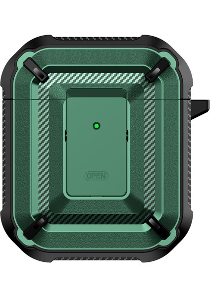 Düşmeyi Önleyen Tpu + Pc 2'Si 1 Arada Koruyucu , Apple Airpod'Lar için Kilitli Tokalı, Şarj Lı 2016 2019 Airpods, Kablosuz Şarj Lı 2019 Tıp 3 Kulaklık Kılıfı (Yurt Dışından)