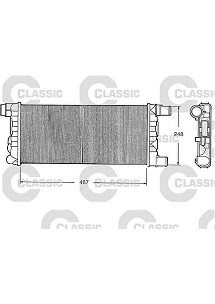 230520 46521747 Fiat Seicento 98-10 Cinquecento 91-99 Radyatör