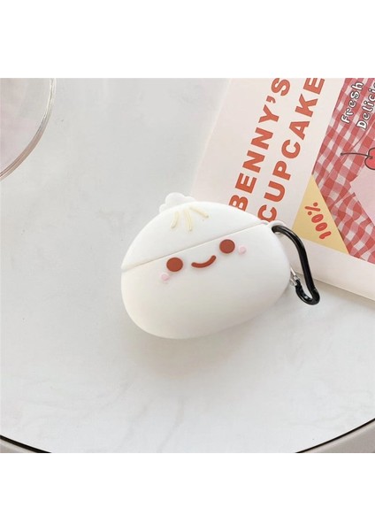 Apple Airpods Pro için 1 2 2016 2019 Kablosuz 2019 Kutusu Smile Bun Silikon Airpods Pro için Kulaklık Kılıfı (Yurt Dışından)
