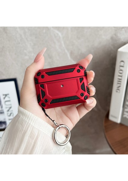 Airpods Pro için Askeri Damla Geçirmez Tpu + Pc Koruyucu Cilt Toka Kulaklık Kılıfı (Yurt Dışından)