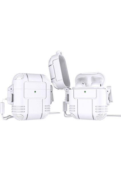 Robot Şekli Tpu Anti Damla Kulakiçi Koruyucu Çizilmeye Dayanıklı Taşınabilir Şarj Airpods için Kayış İle 1 2 Kulaklık Kılıfı (Yurt Dışından)