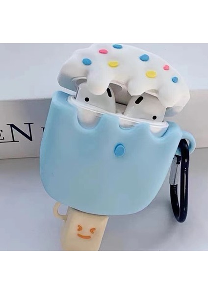 Airpods için Silikon 2016 2019 Airpods Kablosuz 2019 Dondurma Tamlı Koruyucu Kulaklık Kılıfı (Yurt Dışından) fiyatları