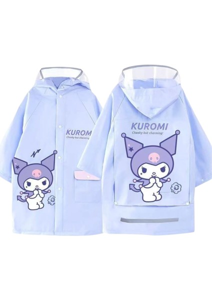 Petityu Kuromi Şirin Mor Kız Çocuk Su Geçirmez Yağmurluk