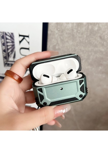 Airpods Pro için Askeri Damla Geçirmez Tpu + Pc Koruyucu Cilt Tokalı Kulaklık Kılıfı (Yurt Dışından) fiyatları