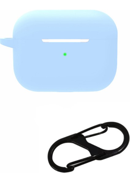Airpods Pro 2 için tooth Yumuşak Silikon Koruyucu Anti Kayıp Toka İle Drop Proof Gök Si Kulaklık Kılıfı (Yurt Dışından)