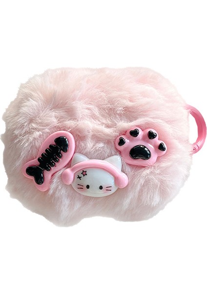 Apple Airpods 3 için tooth Koruma Karikatür Tam Peluş + Tpu Halka Tokalı Kulaklık Kılıfı (Yurt Dışından)