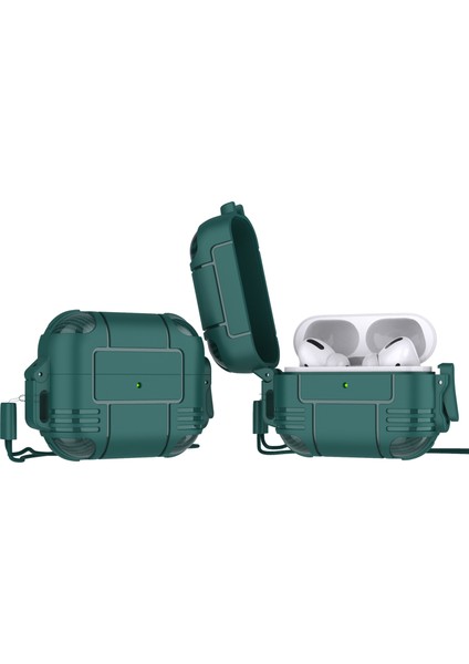 Airpods Pro için Şık tooth Tpu Anti Damla Koruyucu Kabuk İle Kordon Kulaklık Kılıfı (Yurt Dışından)