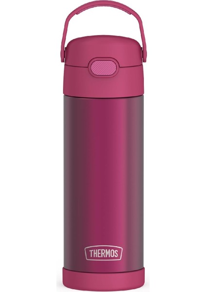 ， Geniş Ağızlı Kapaklı 16 Oz Paslanmaz Çelik Vakumlu Termos Neon Mor (Yurt Dışından)