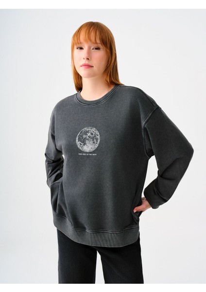 Loose Fit Kadın Sweatshirt