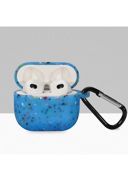 Apple Airpods için 3 Çiçek Desenli Silikon tooth Koruyucu İle Anti Kayıp Karabina Kulaklık Kılıfı (Yurt Dışından)