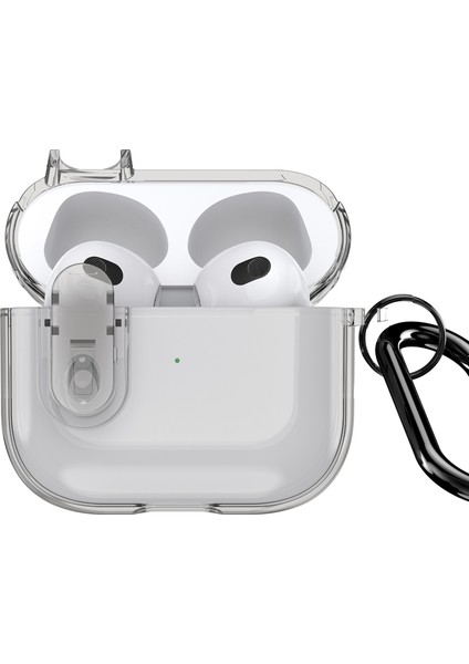 Apple Airpods 3 için Kilit Tamı Asılı Kancalı Kulaklık Kılıfı (Yurt Dışından)