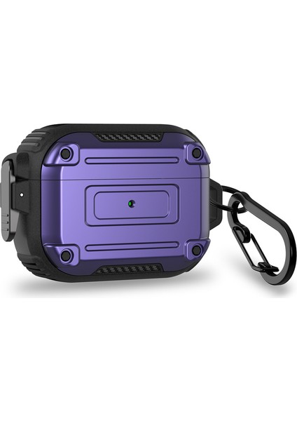 Airpods Pro 2 için Düşmeyi Önleyici Pc+Tpu Asılı Tokalı tooth Koyu Kulaklık Kılıfı (Yurt Dışından)