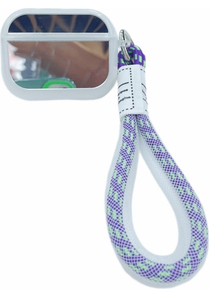 Apple Airpods Pro için Koruyucu Tpu Taşınabilir El Kayışı Ayna Yüzeyi İle Kulaklık Kılıfı (Yurt Dışından)