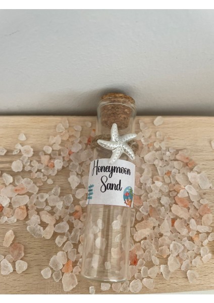 Anatolian Gift Store Balayı Kum Hatıra Şişesi: "Honeymoon Sand" Etiketli Cam Şişe