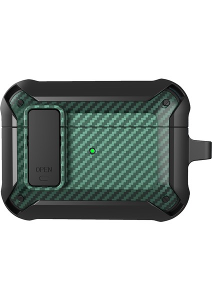 Karbon Fiber Doku Geçmeli Tamı Kablosuz Tpu + Pc Airpods Pro Stil 6 için Koruyucu Kulaklık Kılıfı (Yurt Dışından)