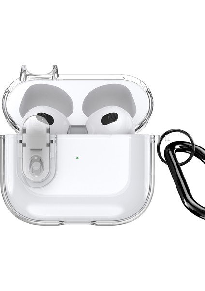 Apple Airpods 3 için Kilit Tamı Asılı Kancalı Kulaklık Kılıfı (Yurt Dışından)