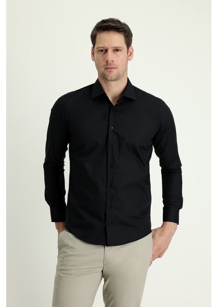 Uzun Kol Slim Fit Dar Kesim Non Iron Klasik Pamuklu Gömlek fiyatları