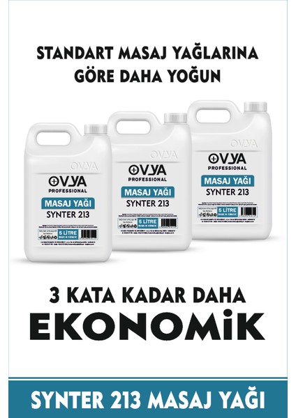 Synter 213 Renksiz Kokusuz Spa Masaj Yağı 3 Kata Kadar Ekonomik 5 Litre