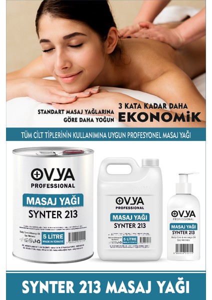 Synter 213 Renksiz Kokusuz Spa Masaj Yağı 3 Kata Kadar Ekonomik 5 Litre