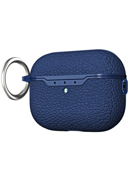 Airpods Pro 2 için Litchi Doku Koruyucu tooth Darbeye Dayanıklı Tpu Toka Kulaklık Kılıfı (Yurt Dışından)